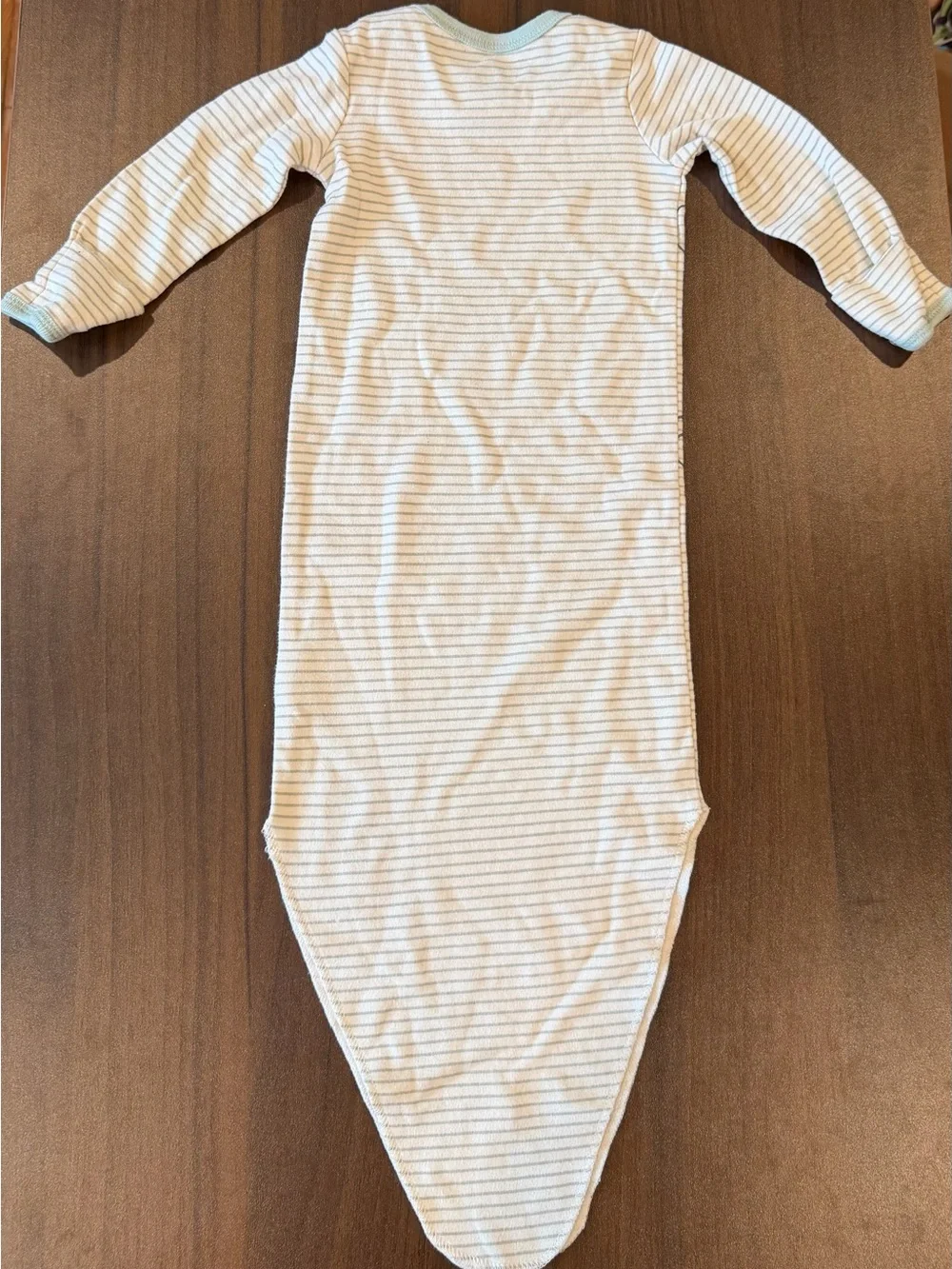 Disney Blue & White Striped Mickey and Pluto Tie Bottom Sleep Sack Gown 0-3M
